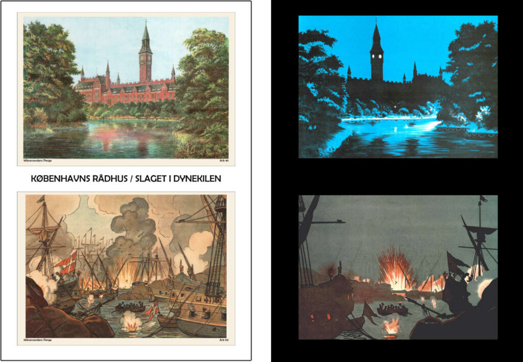 For og Bagside Københavns Rådhus / Slaget i Dynekilden